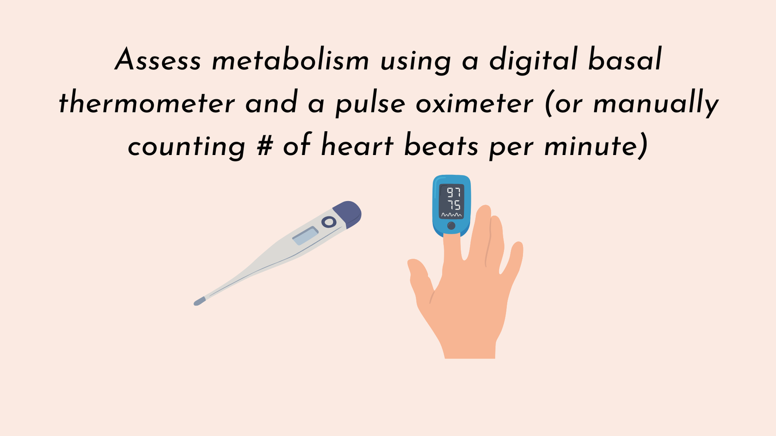 Guide showing how to assess metabolism at home using body temperature measurement